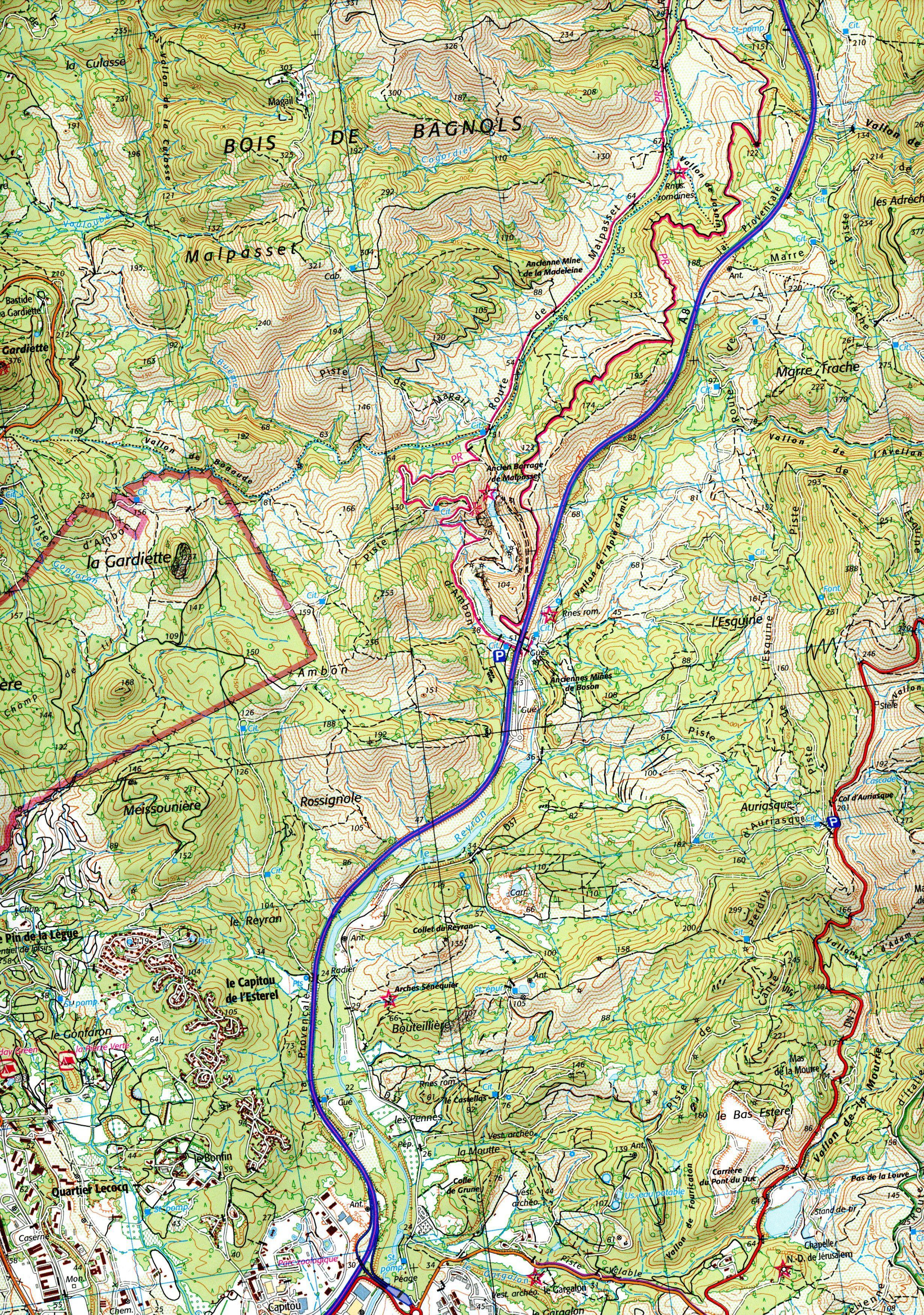 Beispielinhalt (Bild) Fréjus St.Raphael 1:25 000