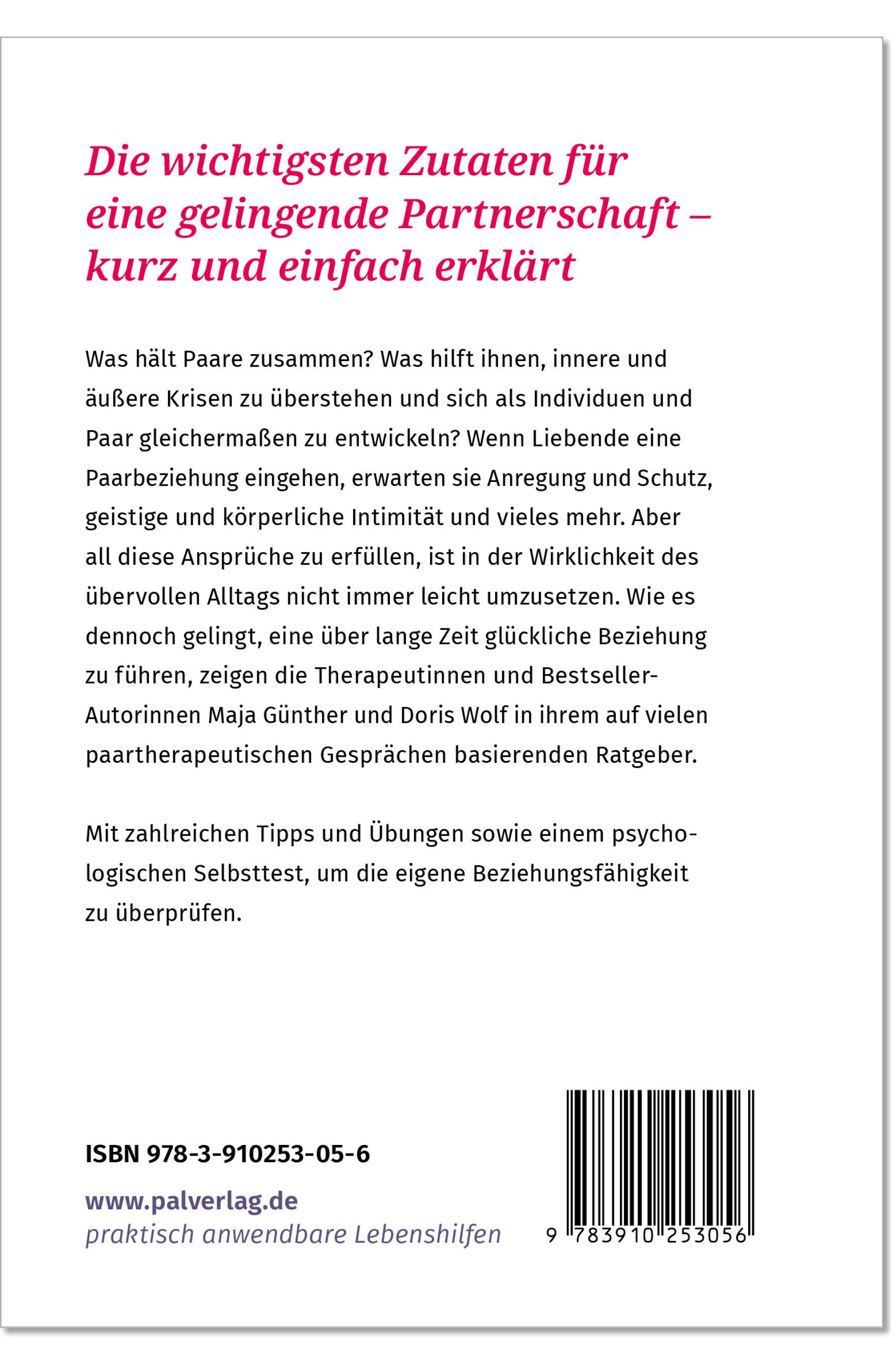 Rückseitencover Das Geheimnis erfüllter Beziehungen