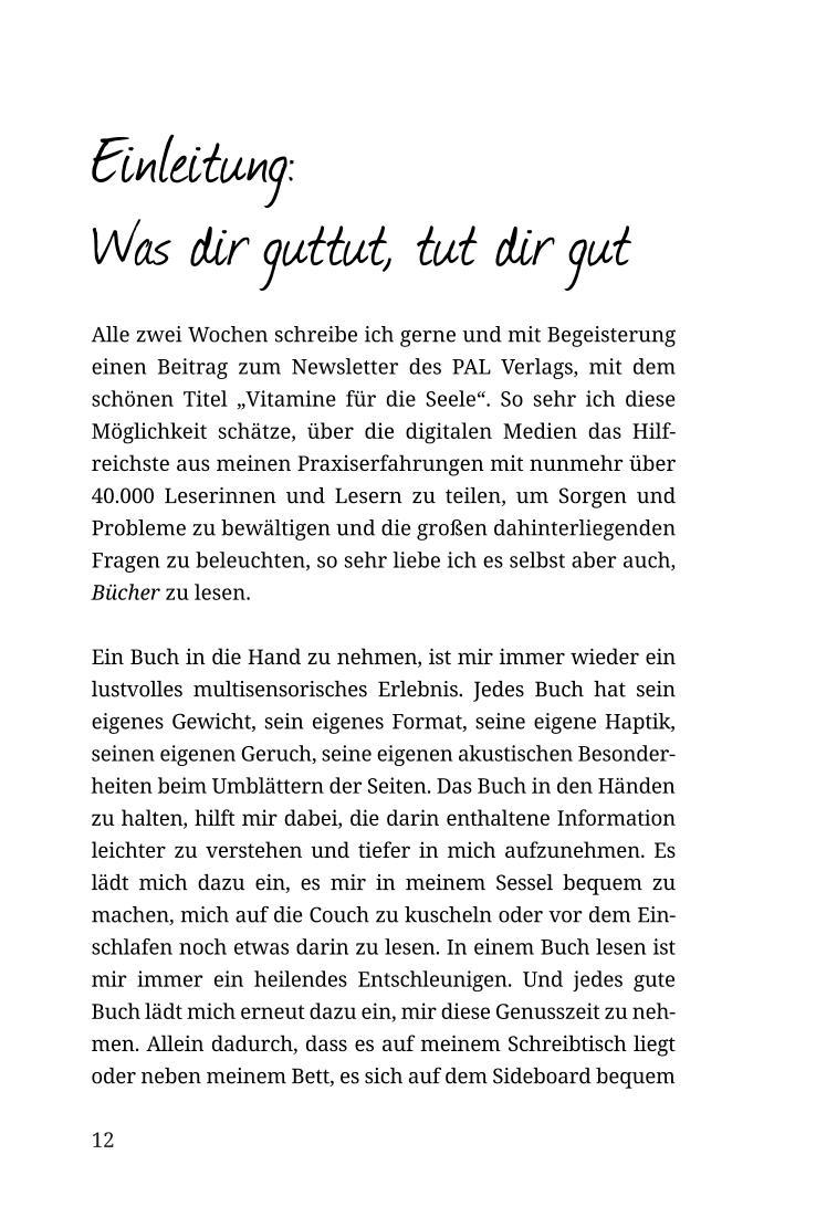 Beispielinhalt (Bild) Was dir guttut, tut dir gut