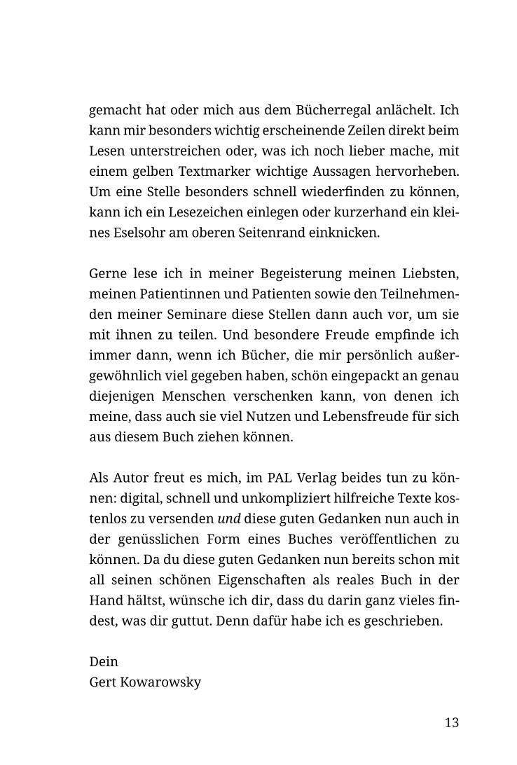 Beispielinhalt (Bild) Was dir guttut, tut dir gut