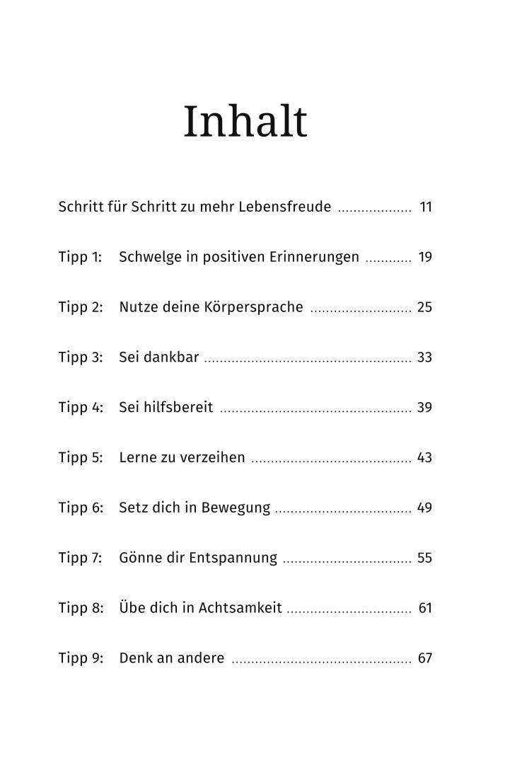 Beispielinhalt (Bild) Das Lebensfreude-Training