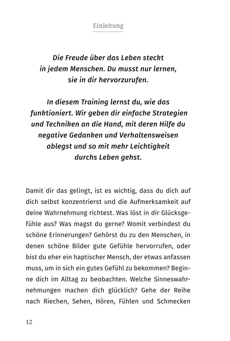 Beispielinhalt (Bild) Das Lebensfreude-Training