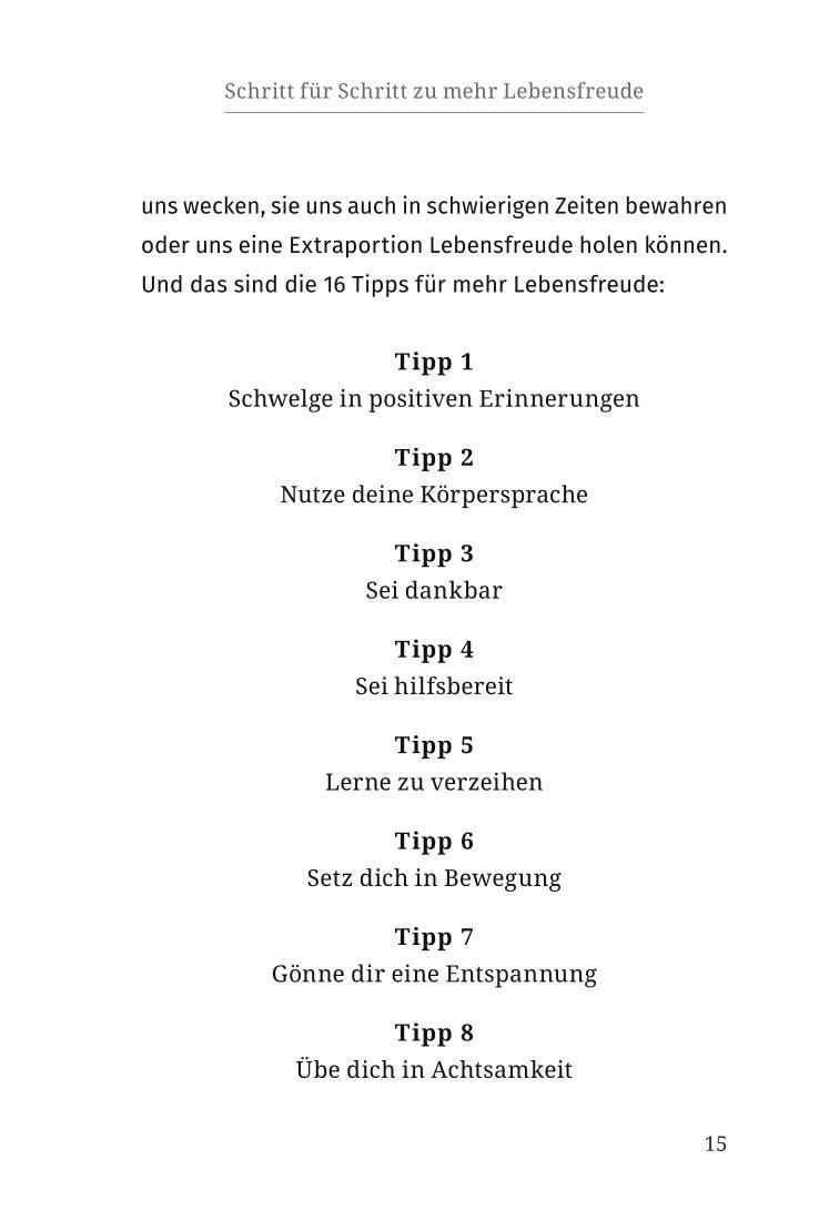 Beispielinhalt (Bild) Das Lebensfreude-Training