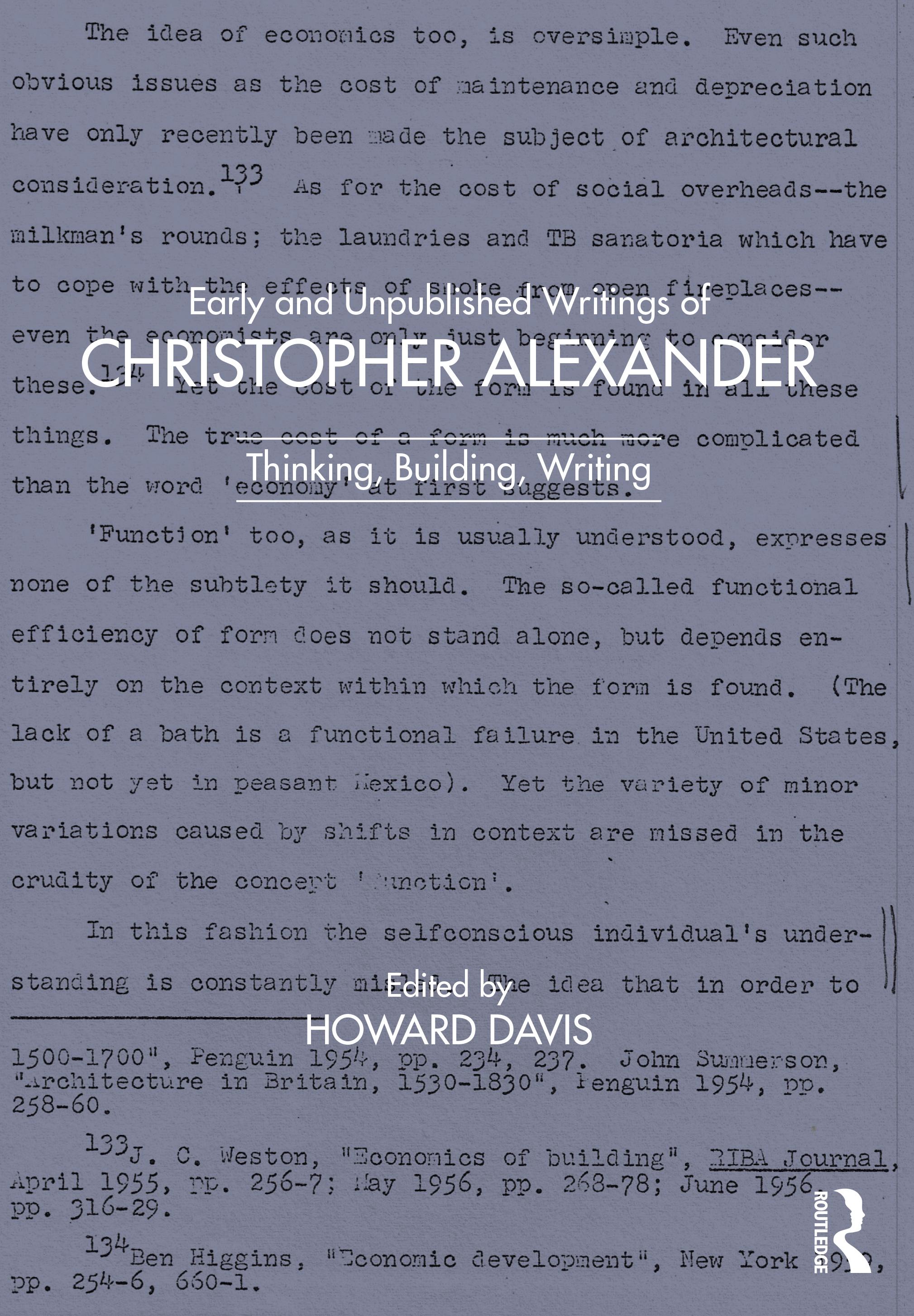 Vorderes Coverbild Early and Unpublished Writings of Christopher Alexander