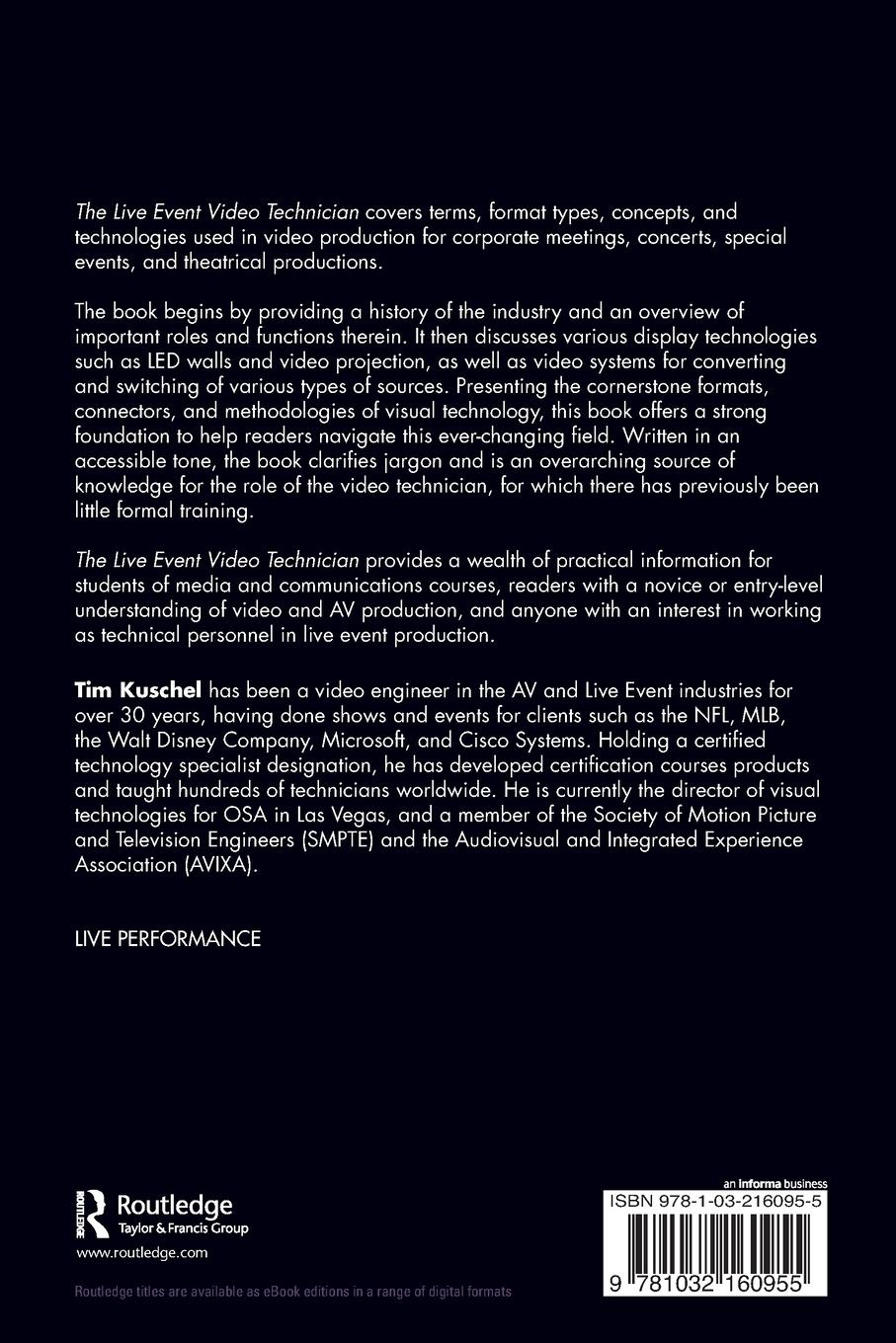 Rückseitencover The Live Event Video Technician