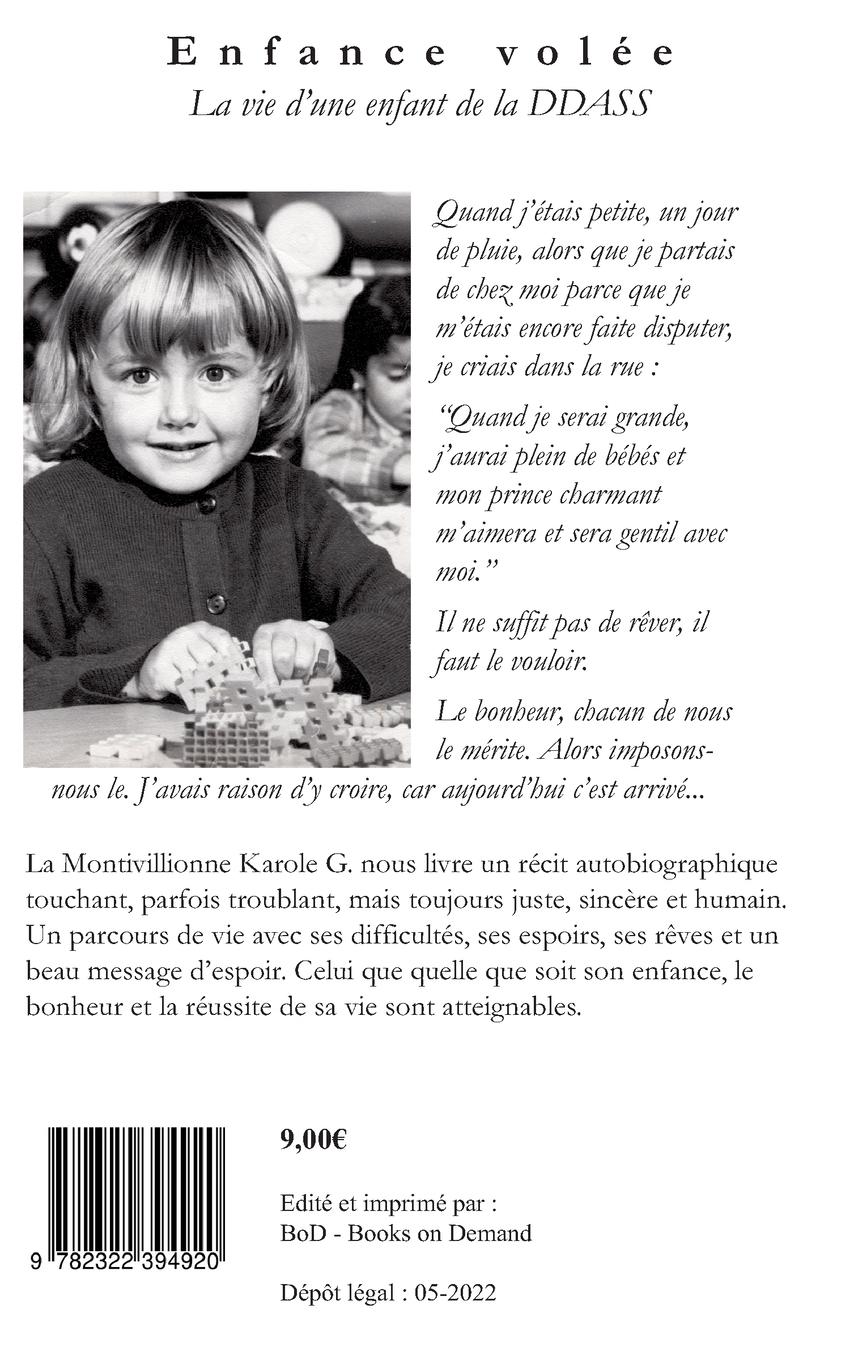 Rückseitencover Enfance Volée