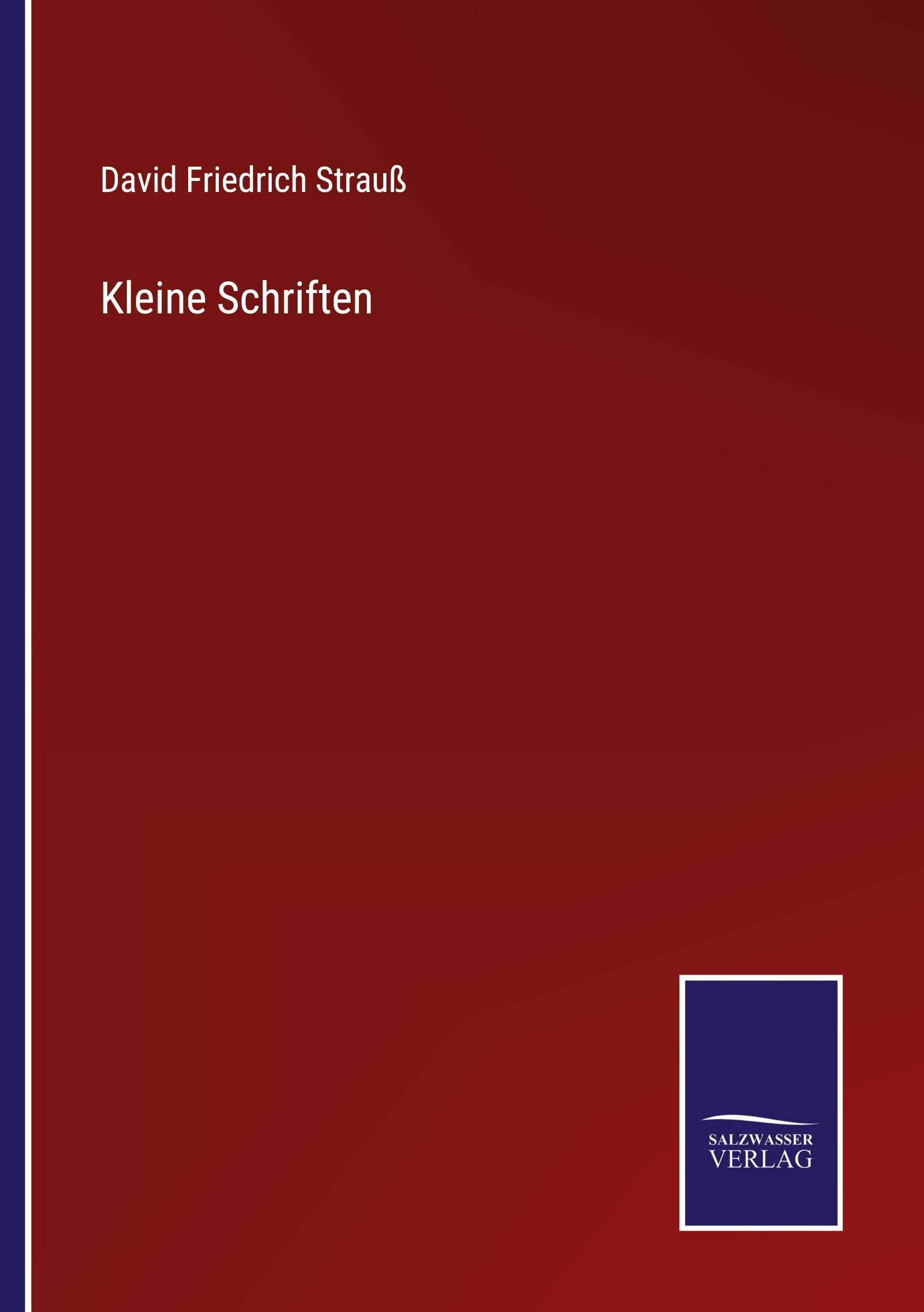 Vorderes Coverbild Kleine Schriften