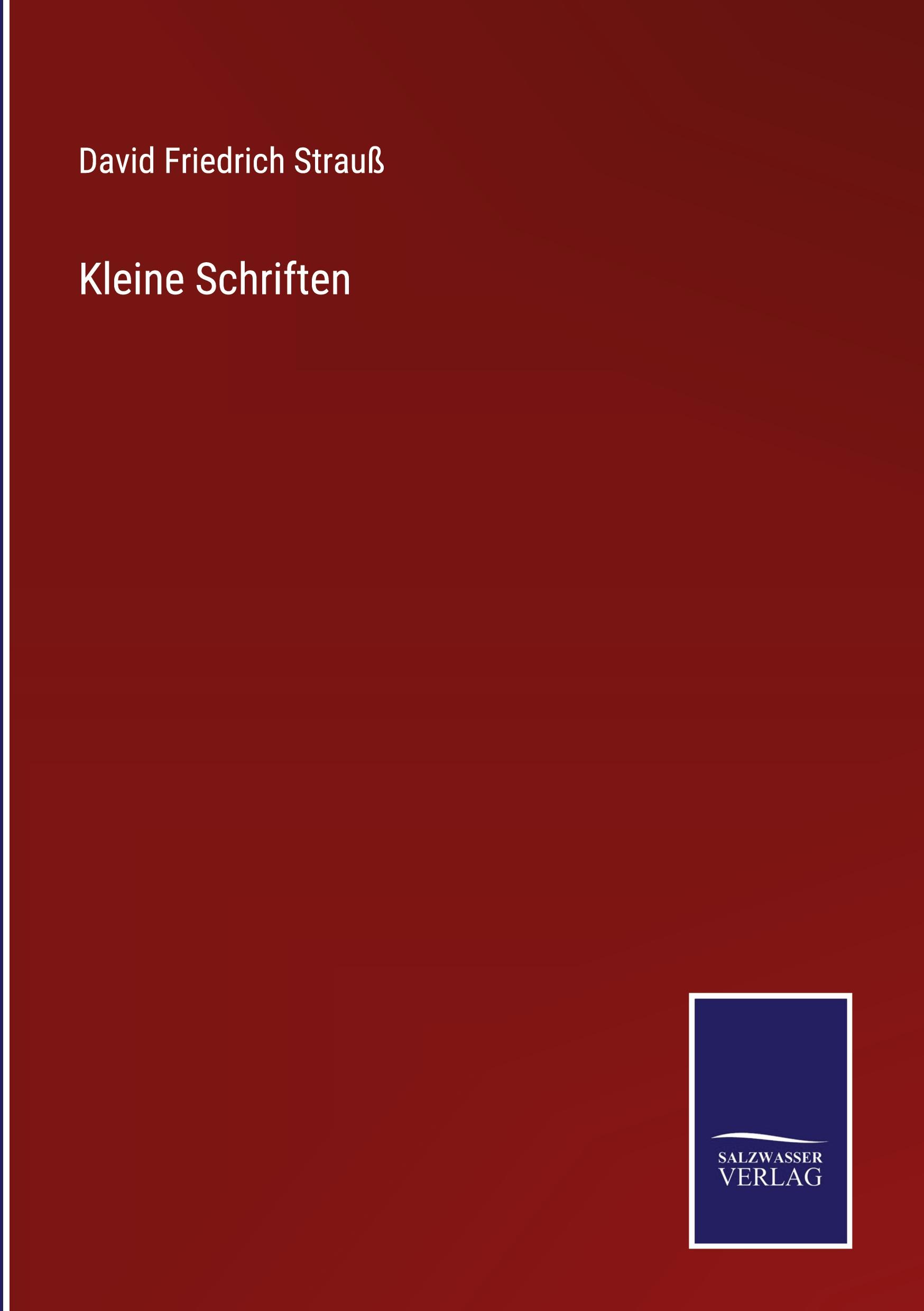 Vorderes Coverbild Kleine Schriften
