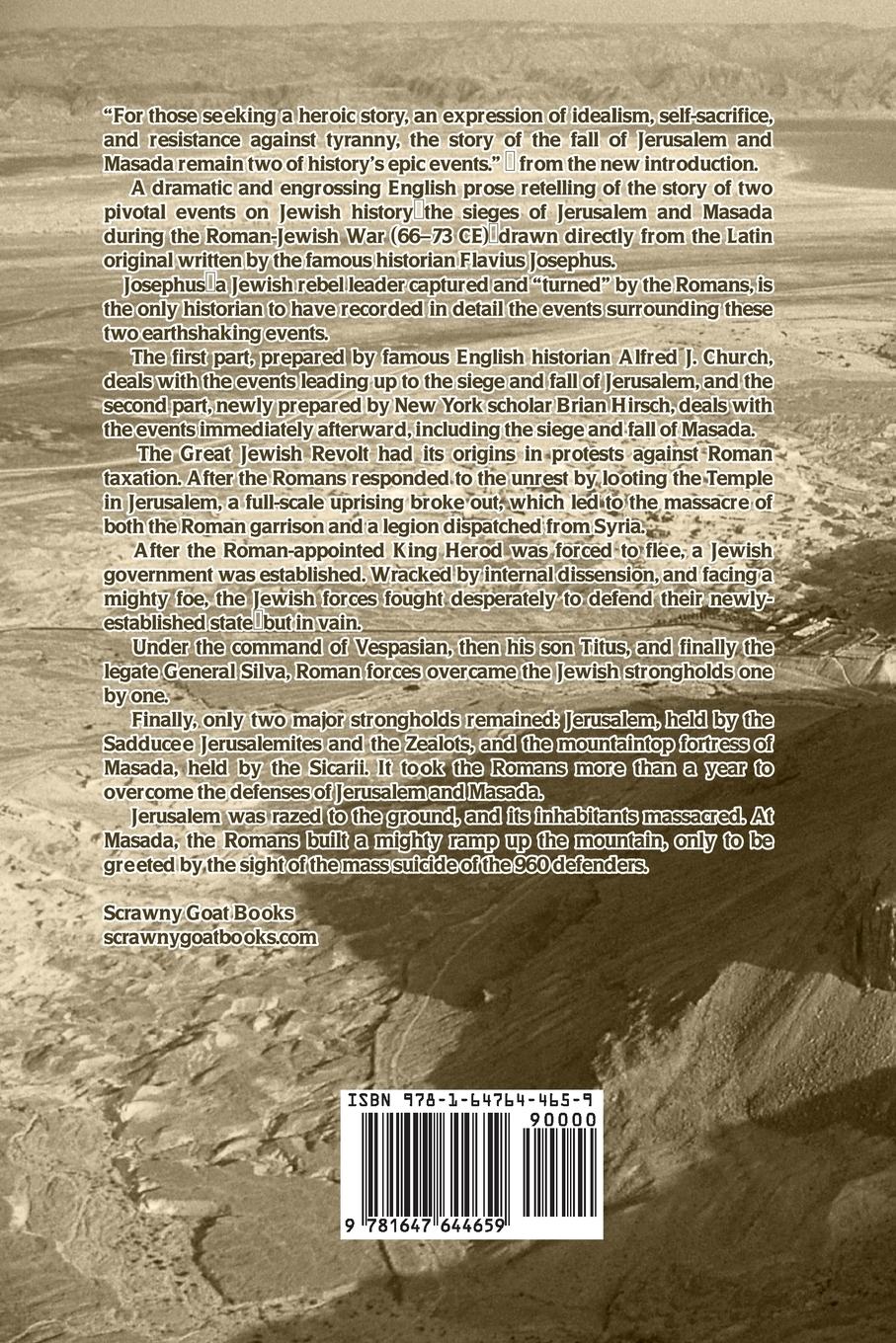 Rückseitencover The Story of the Last Days of Jerusalem and the Fall of Masada