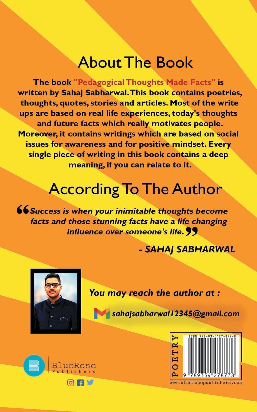 Rückseitencover Pedagogical Thoughts Made Facts