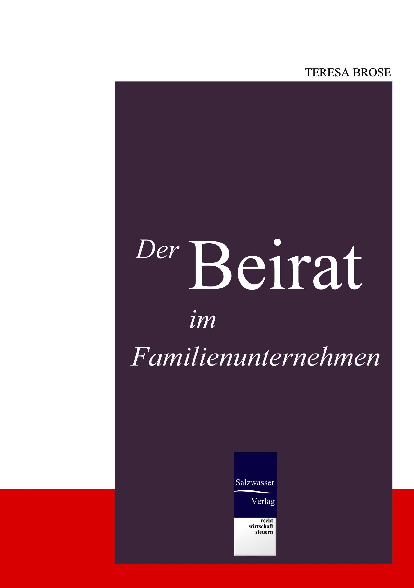 Vorderes Coverbild Der Beirat im Familienunternehmen