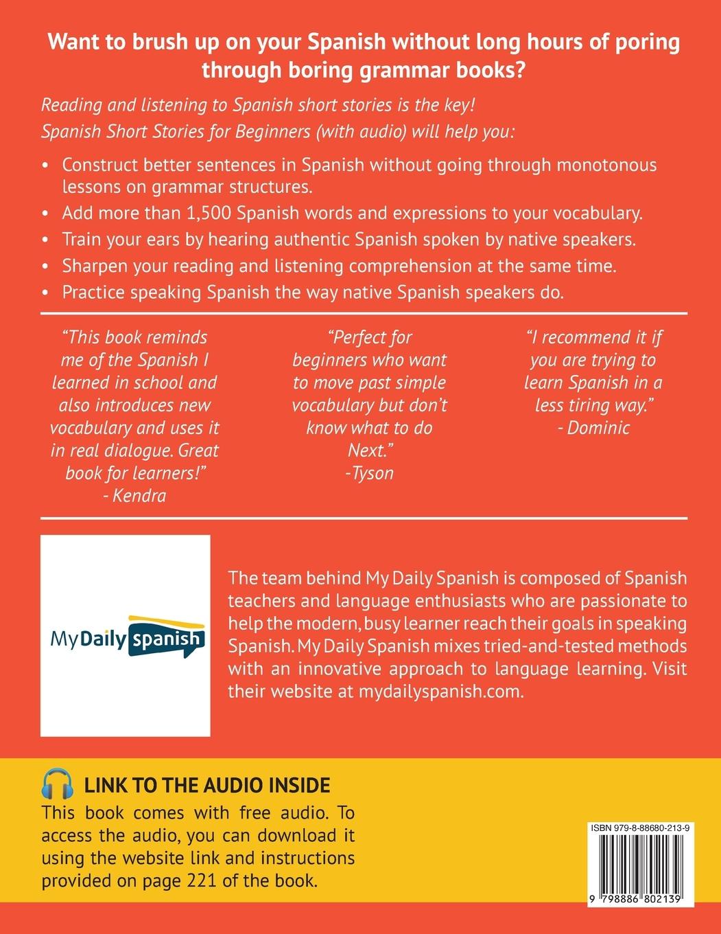 Rückseitencover Spanish Short Stories for Beginners