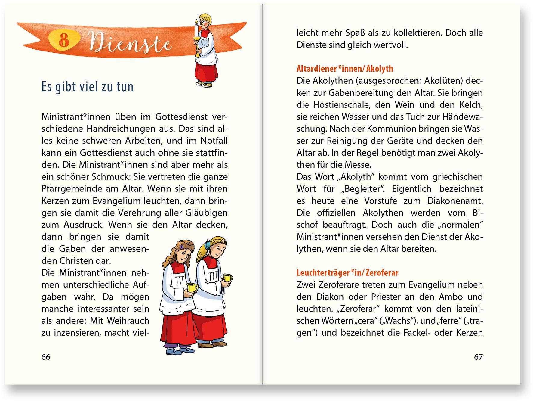 Beispielinhalt (Bild) Das neue Ministranten-ABC