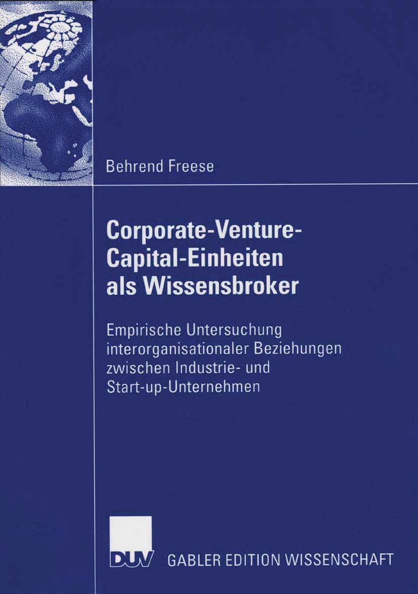 Vorderes Coverbild Corporate-Venture-Capital-Einheiten als Wissensbroker