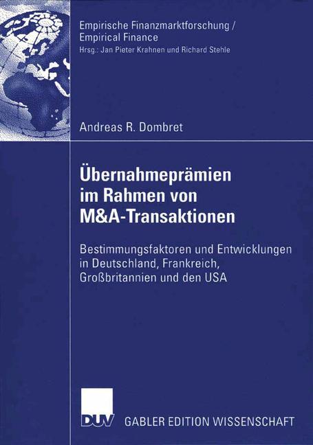 Vorderes Coverbild Übernahmeprämien im Rahmen von M&A-Transaktionen
