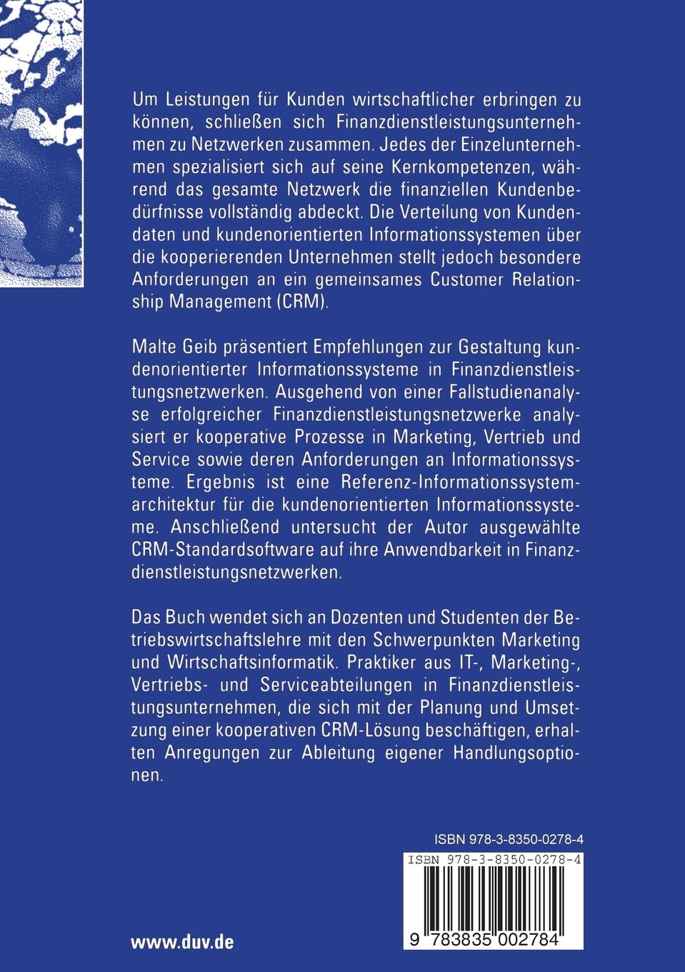 Rückseitencover Kooperatives Customer Relationship Management