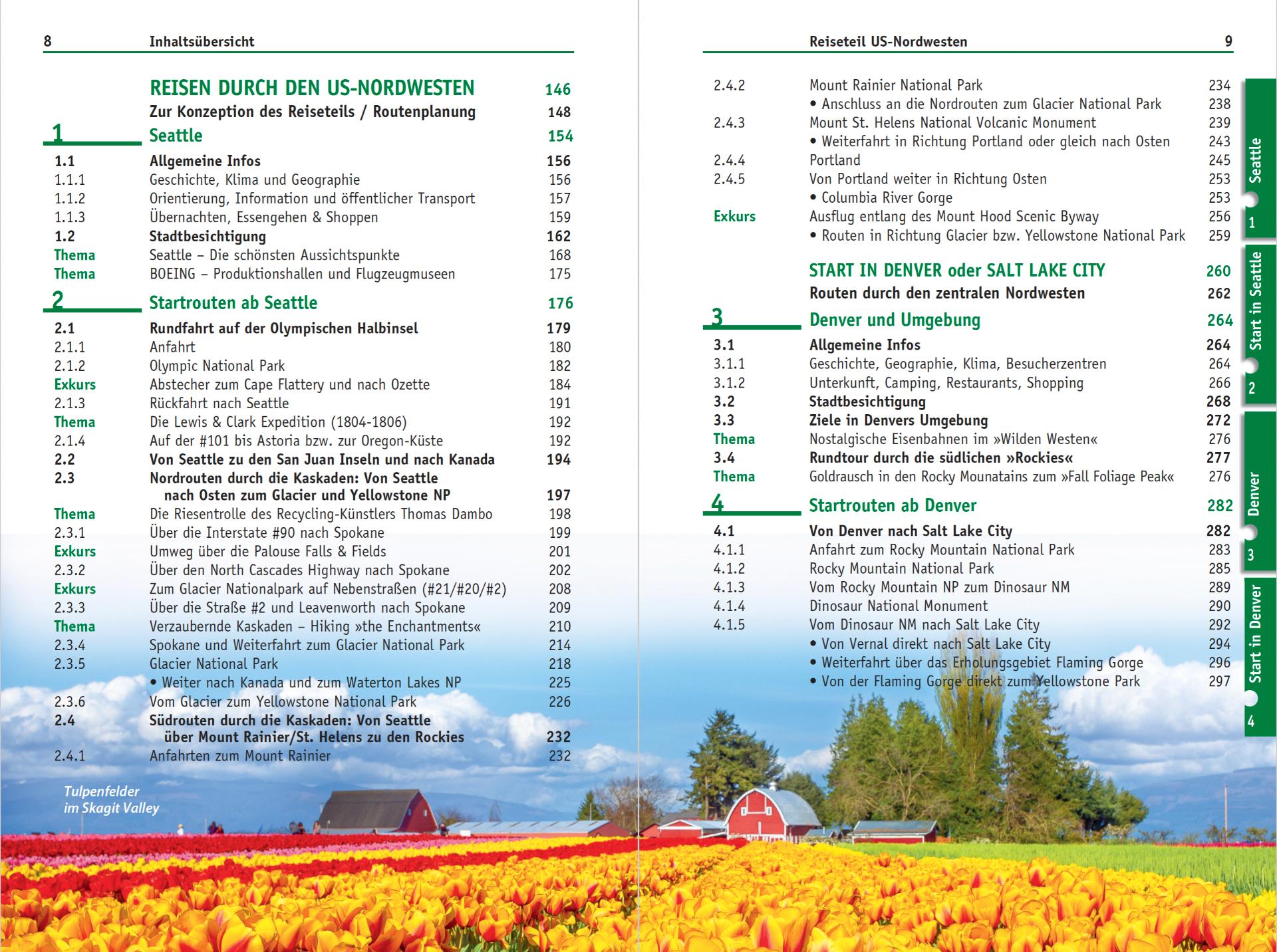 Beispielinhalt (Bild) Reise Know-How Reiseführer USA Nordwesten