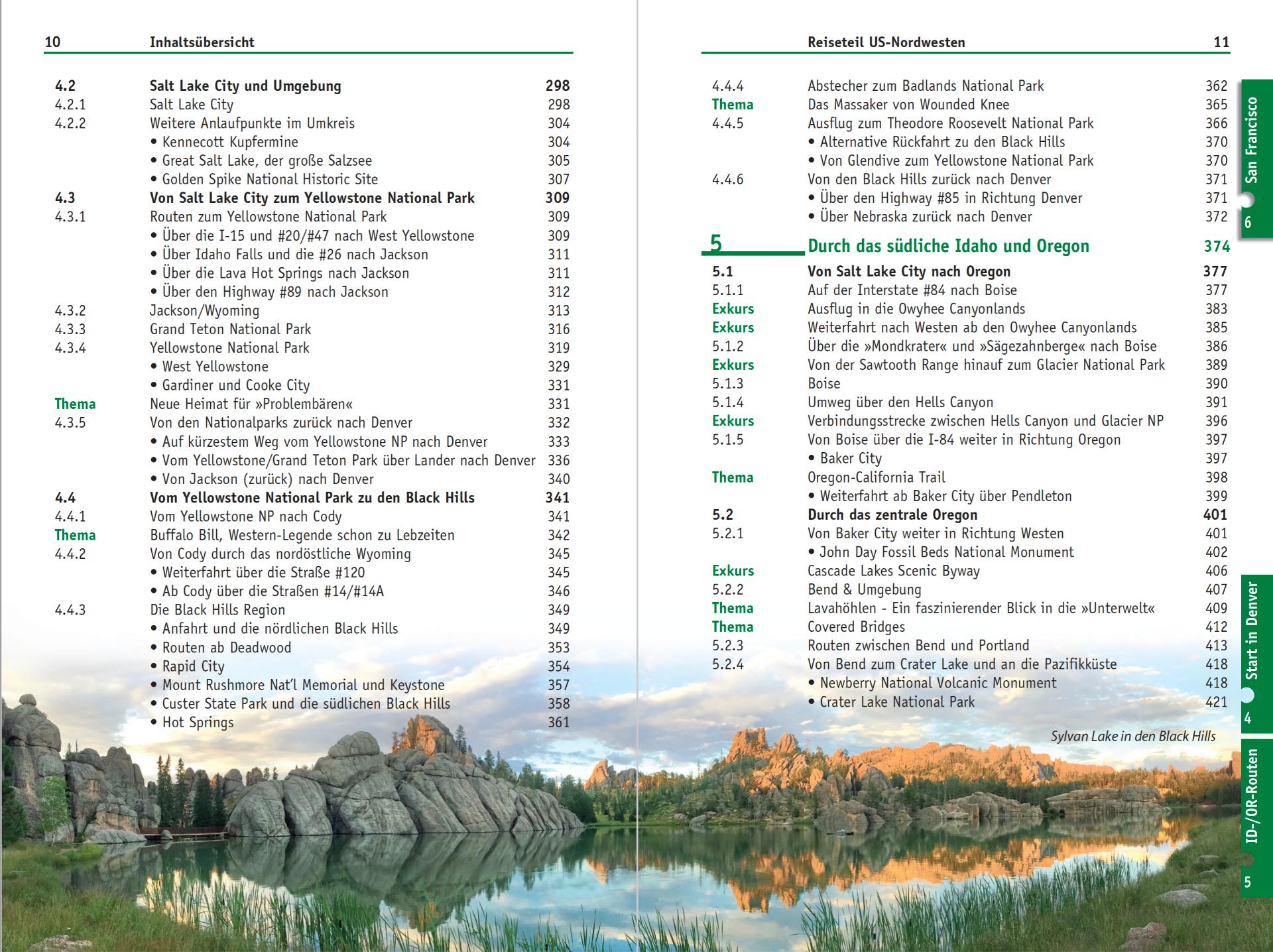 Beispielinhalt (Bild) Reise Know-How Reiseführer USA Nordwesten