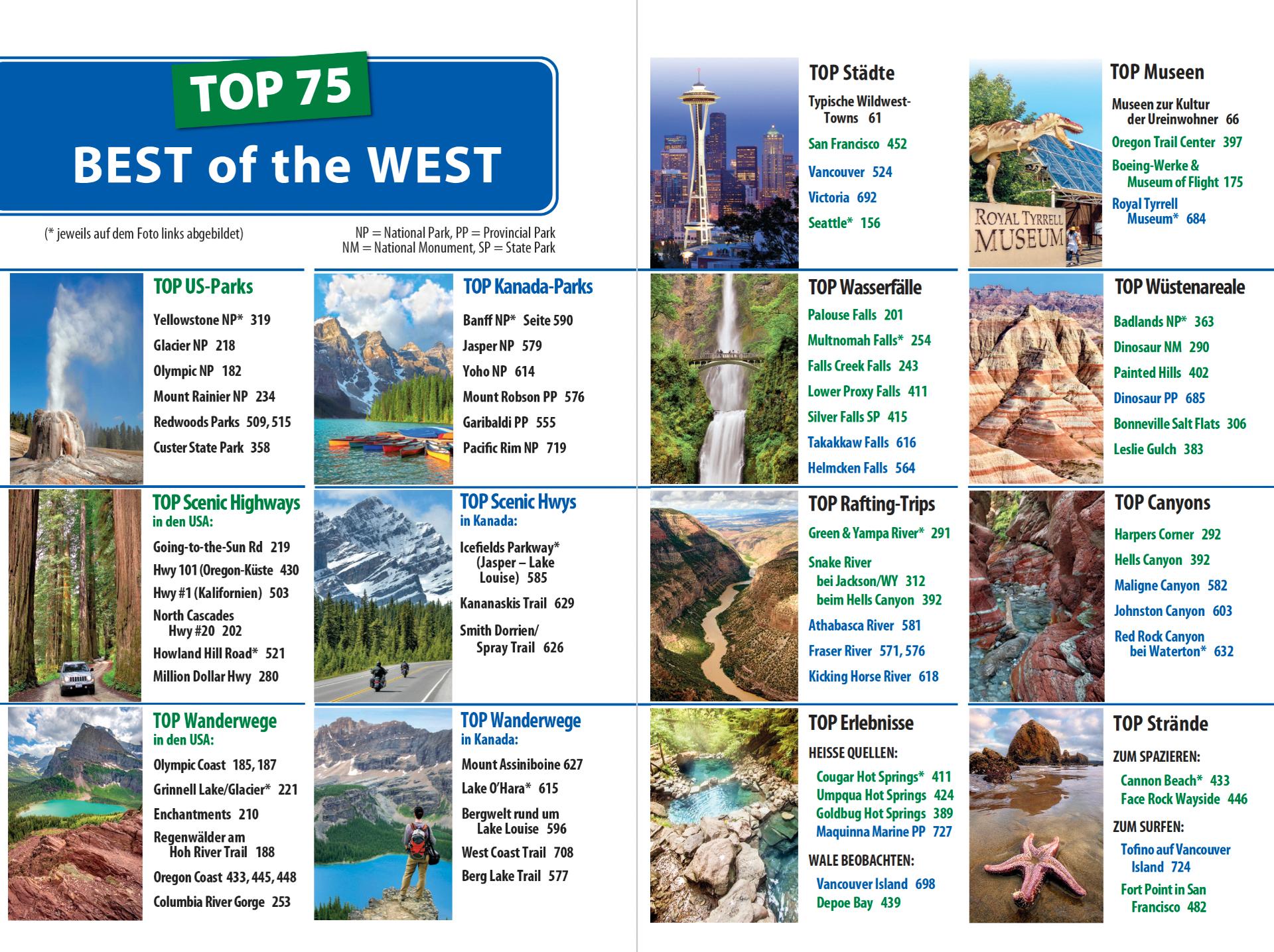 Beispielinhalt (Bild) Reise Know-How Reiseführer USA Nordwesten