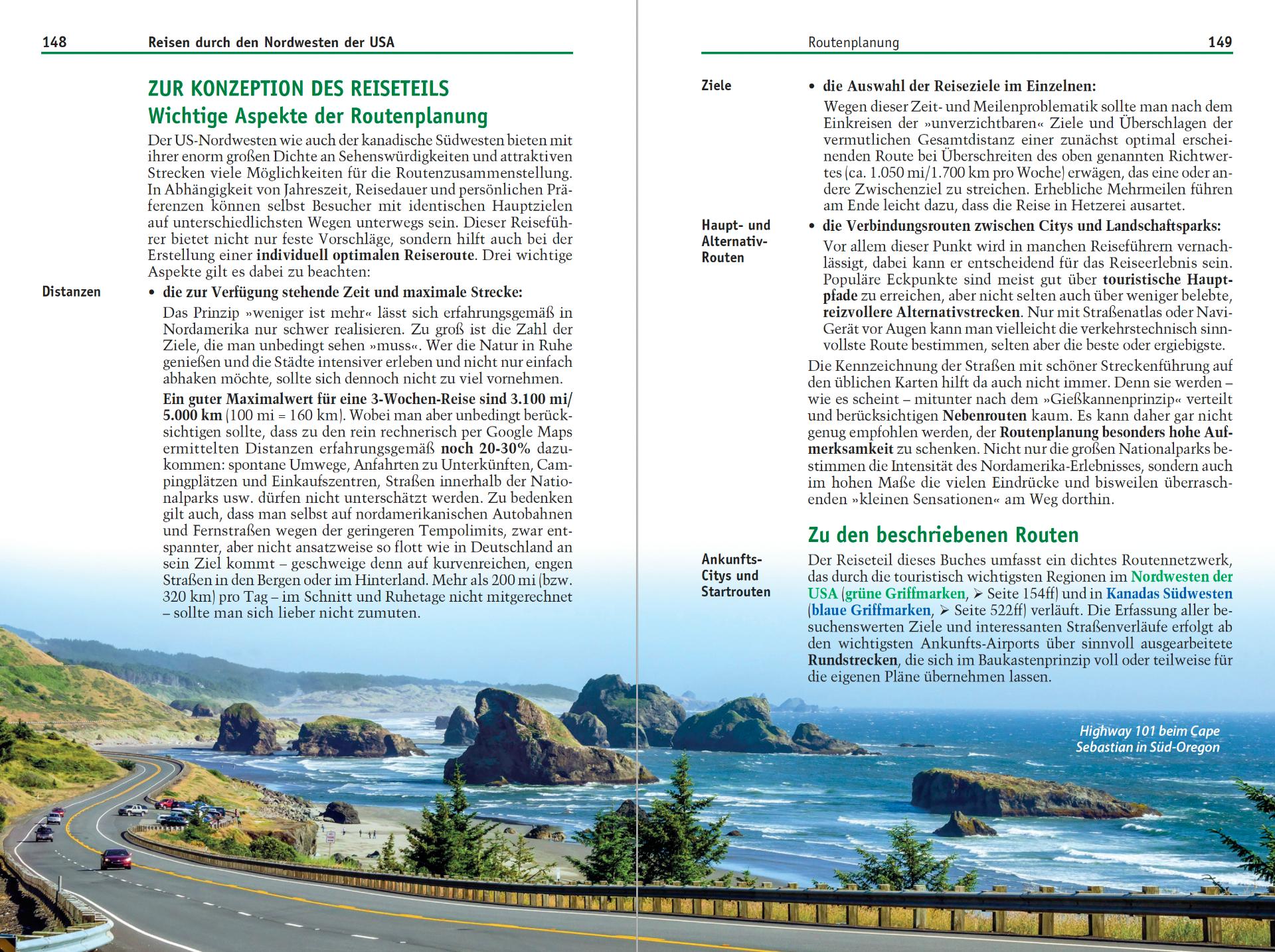 Beispielinhalt (Bild) Reise Know-How Reiseführer USA Nordwesten