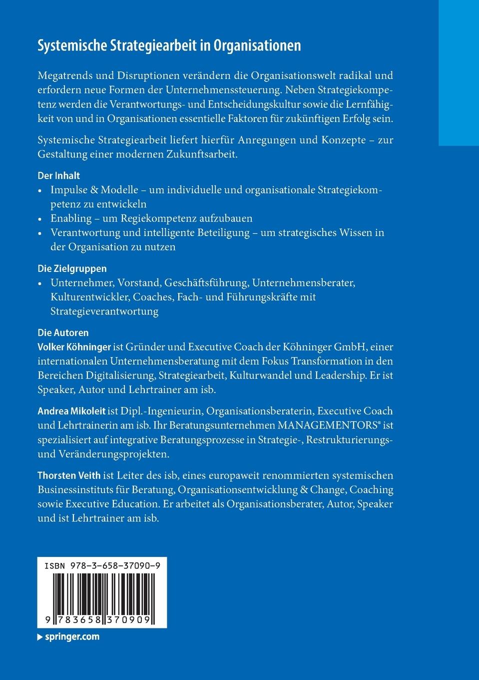 Rückseitencover Systemische Strategiearbeit in Organisationen