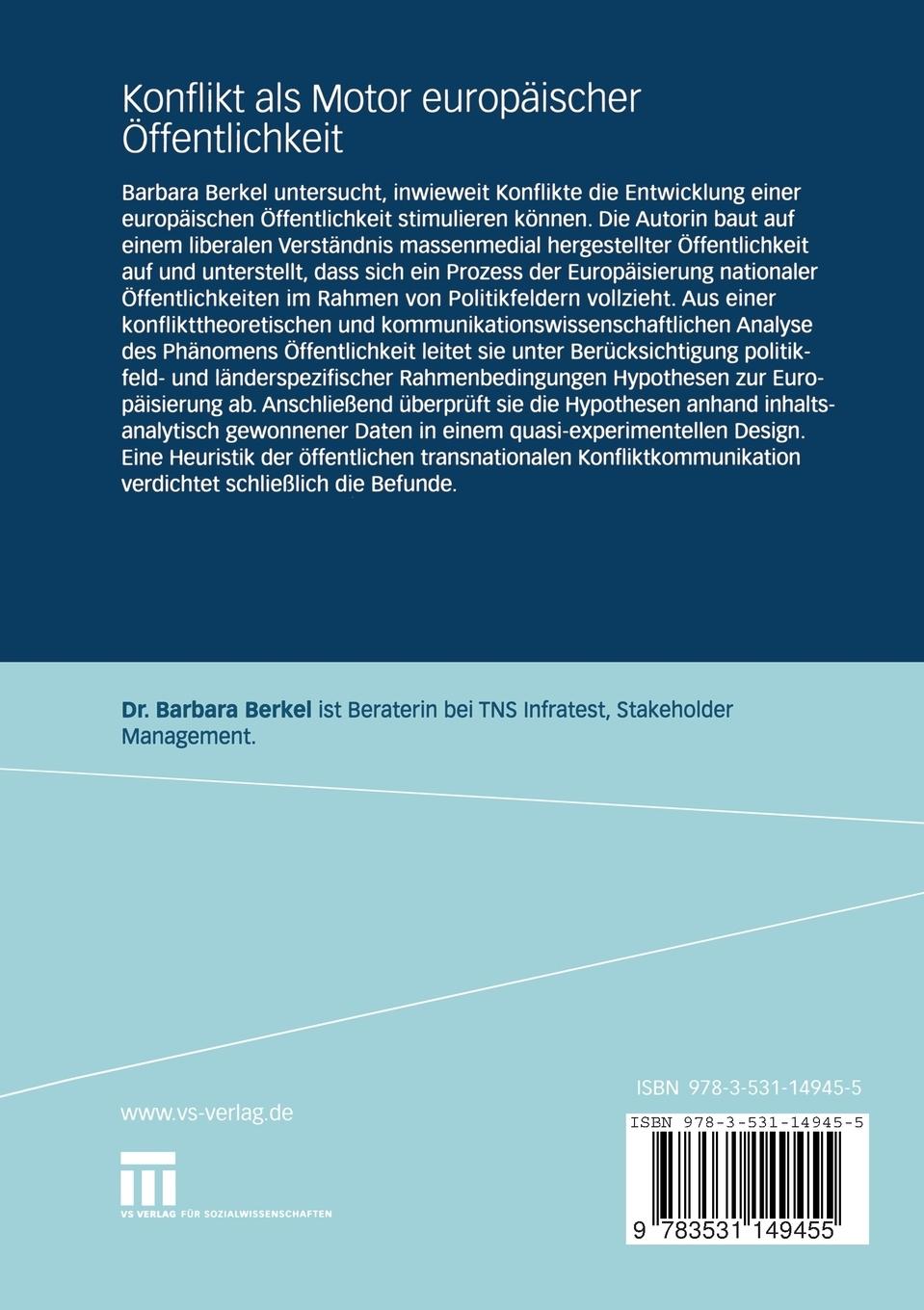 Rückseitencover Konflikt als Motor europäischer Öffentlichkeit