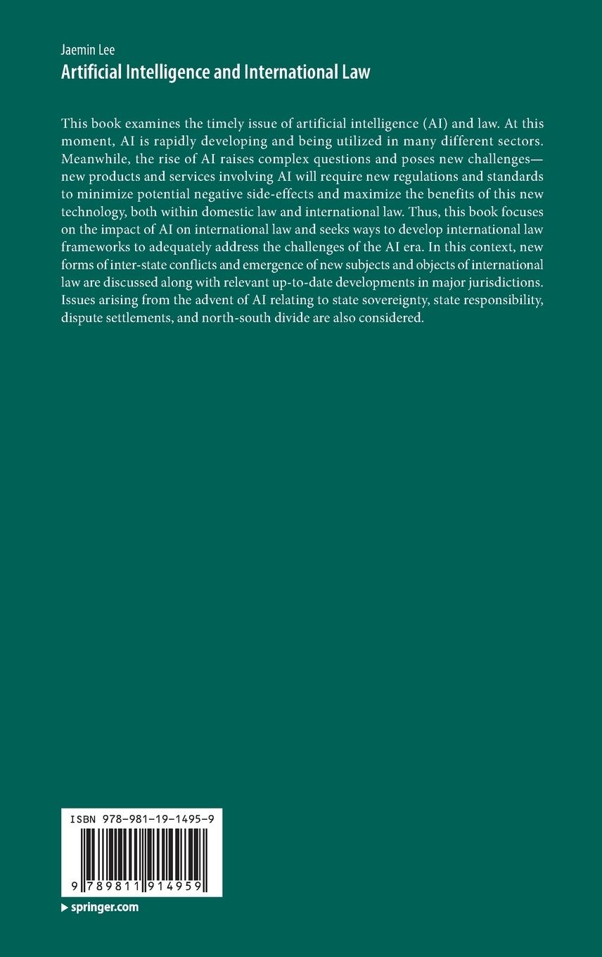 Rückseitencover Artificial Intelligence and International Law