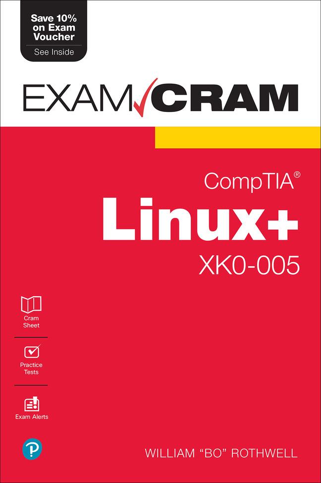 Vorderes Coverbild Comptia Linux+ Xk0-005 Exam Cram