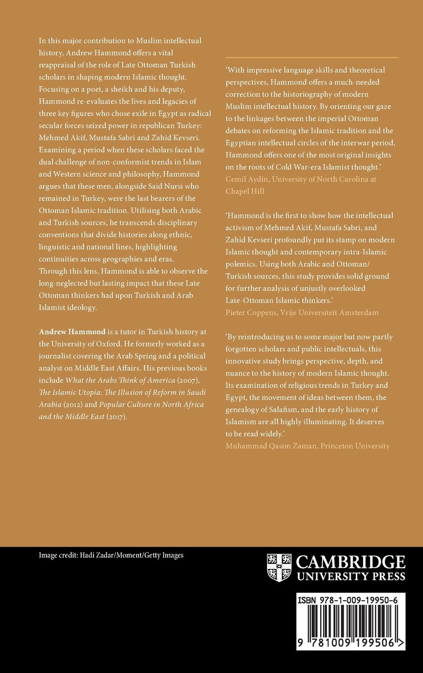 Rückseitencover Late Ottoman Origins of Modern Islamic Thought