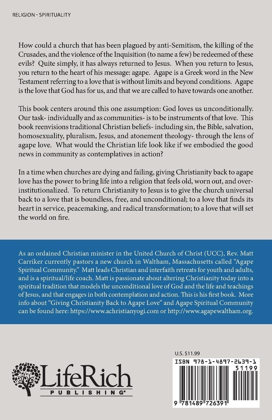 Rückseitencover Giving Christianity Back to Agape Love