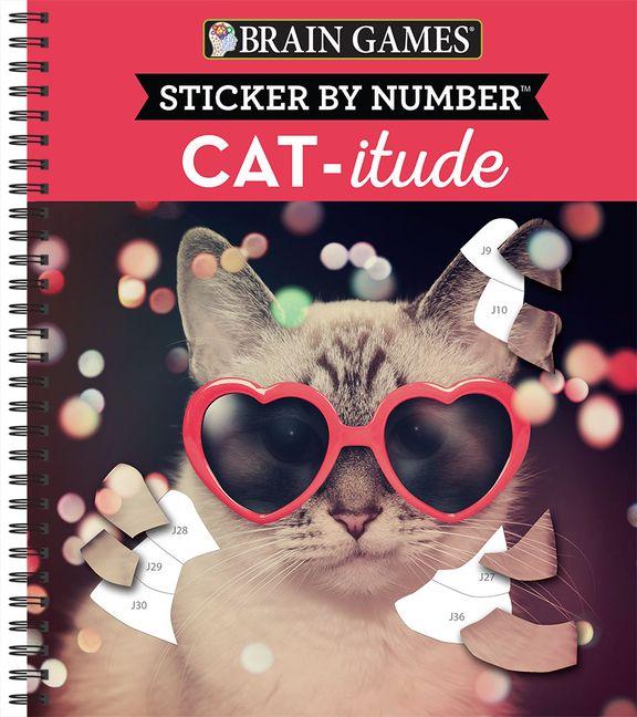Vorderes Coverbild Brain Games - Sticker by Number: Cat-Itude (25 Images to Sticker)