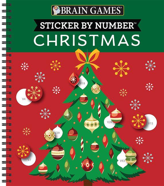 Vorderes Coverbild Brain Games - Sticker by Number: Christmas (28 Images to Sticker - Christmas Tree Cover)