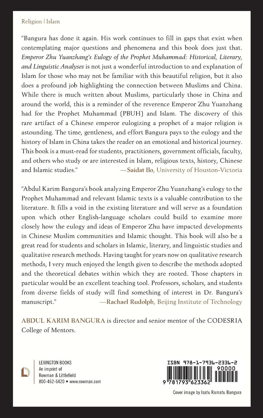 Rückseitencover Emperor Zhu Yuanzhang's Eulogy of the Prophet Muhammad