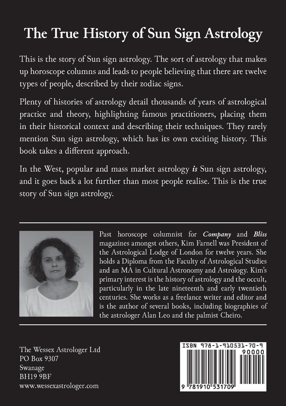 Rückseitencover The True History of Sun Sign Astrology