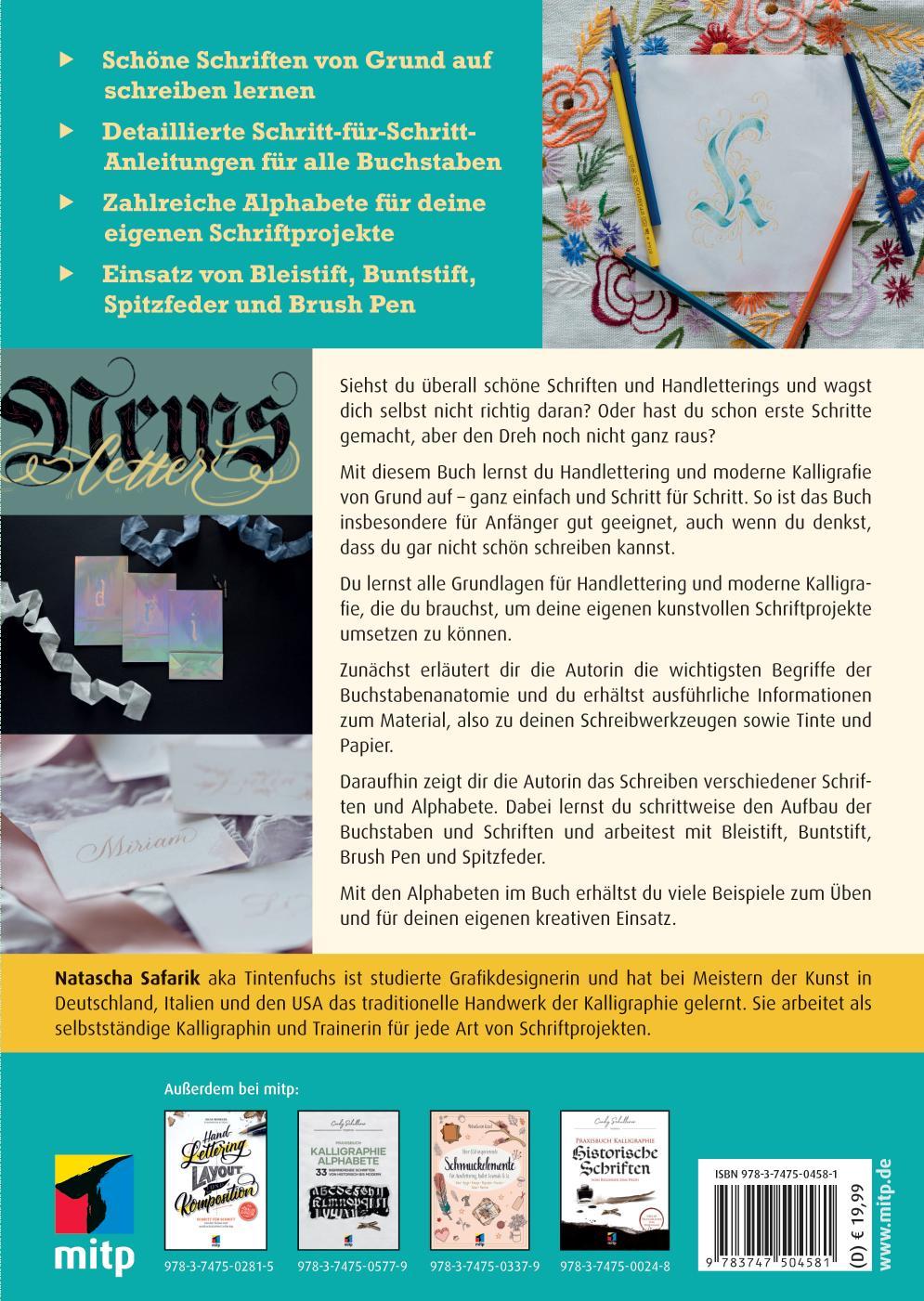 Rückseitencover Handlettering und moderne Kalligrafie für Einsteiger