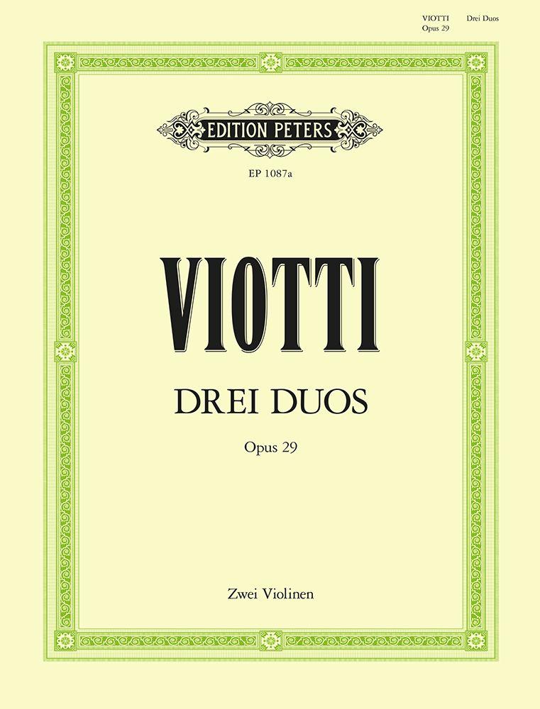 Vorderes Coverbild 3 Duets for Violin, Op. 29