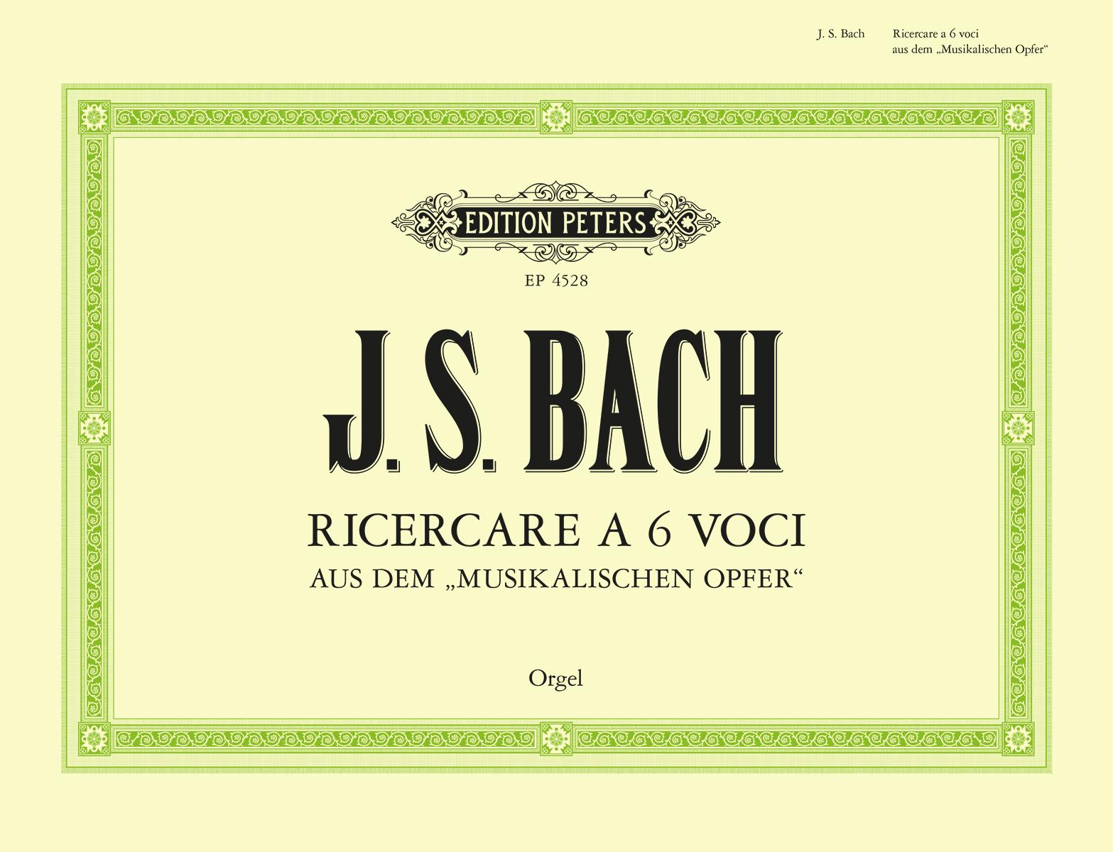 Vorderes Coverbild Ricercare a 6 voci from the Musical Offering BWV 1079