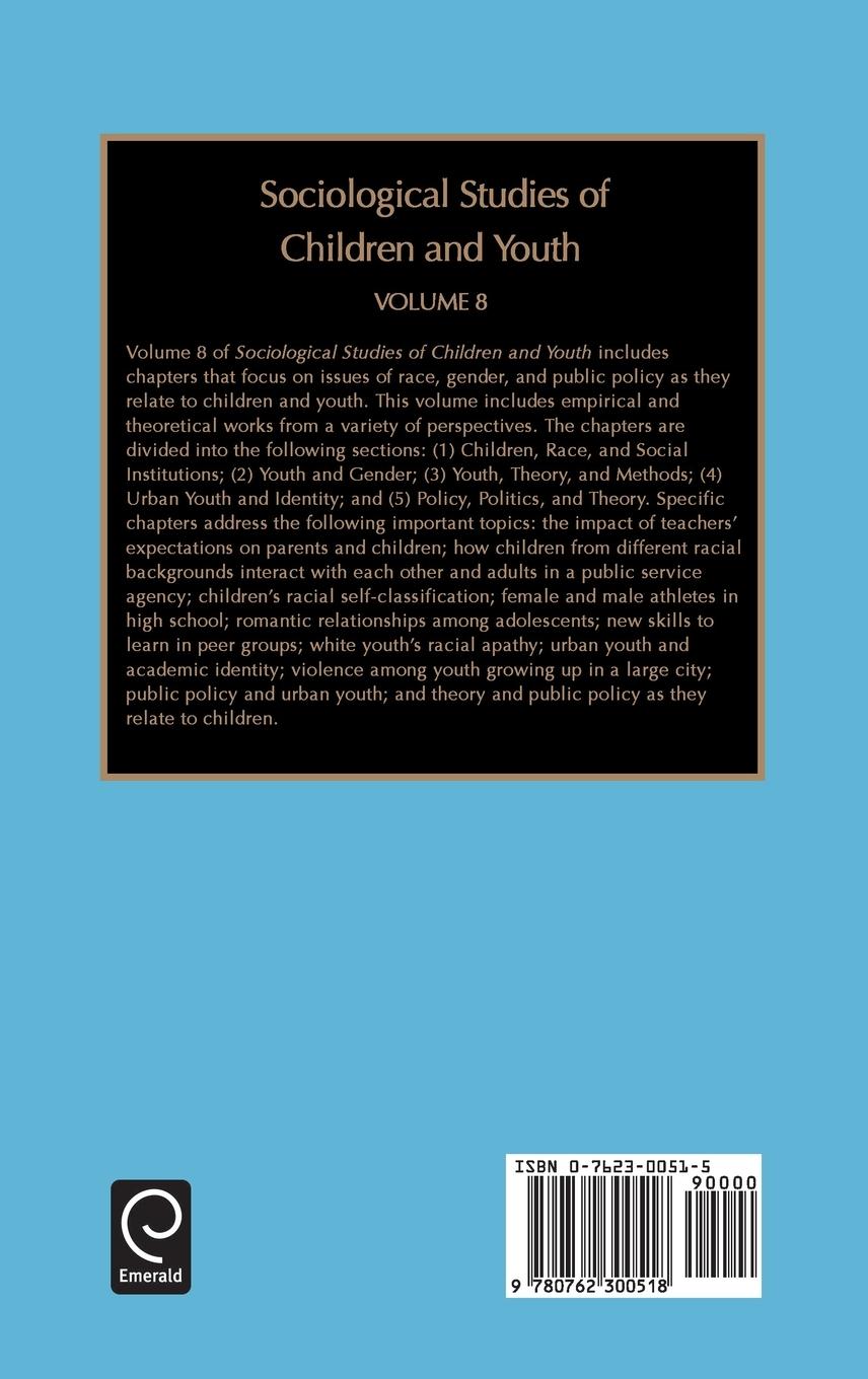 Rückseitencover Sociological Studies of Children and Youth