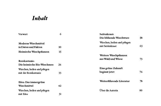 Beispielinhalt (Bild) Das große kleine Buch: Naturwaschmittel aus Wald und Wiese