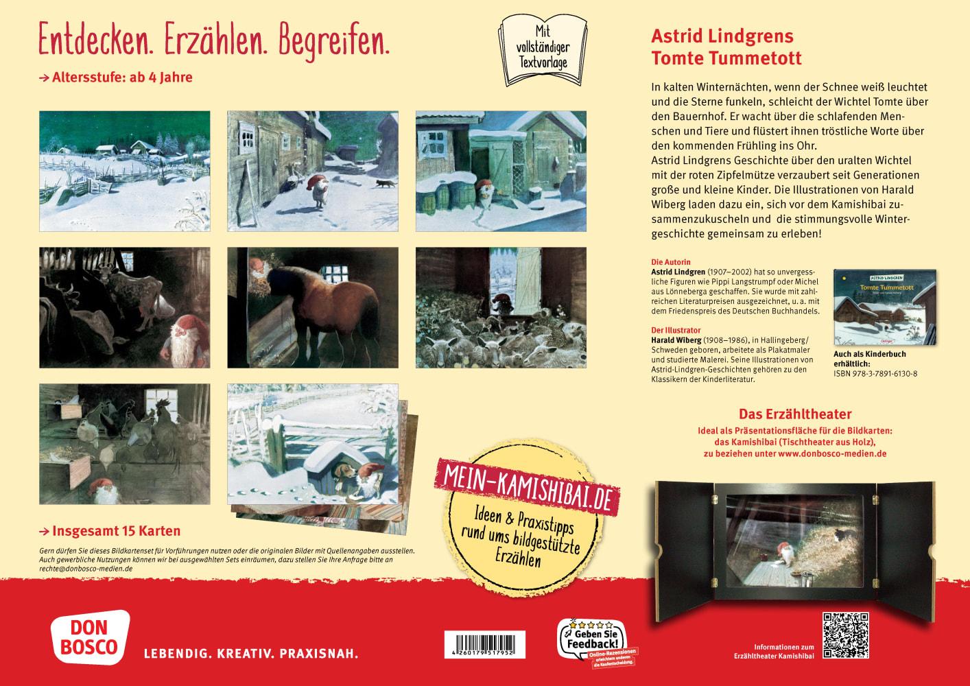 Beispielinhalt (Bild) Tomte Tummetott. Kamishibai Bildkartenset