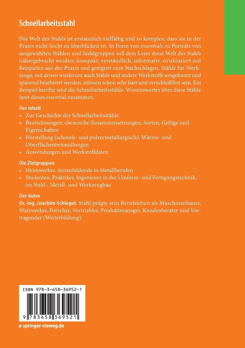 Rückseitencover Schnellarbeitsstahl