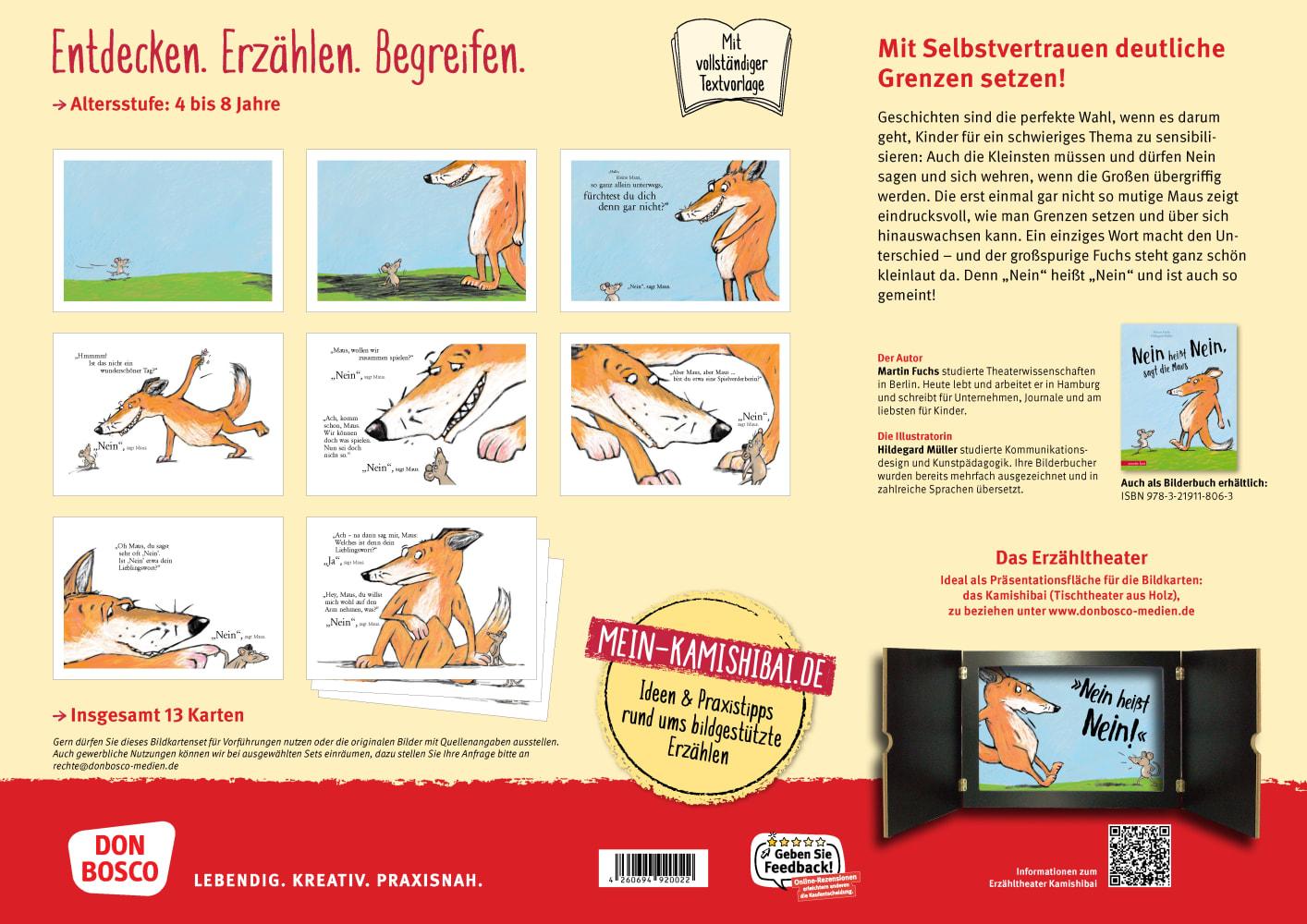 Beispielinhalt (Bild) Nein heißt Nein, sagt die Maus. Kamishibai Bildkartenset