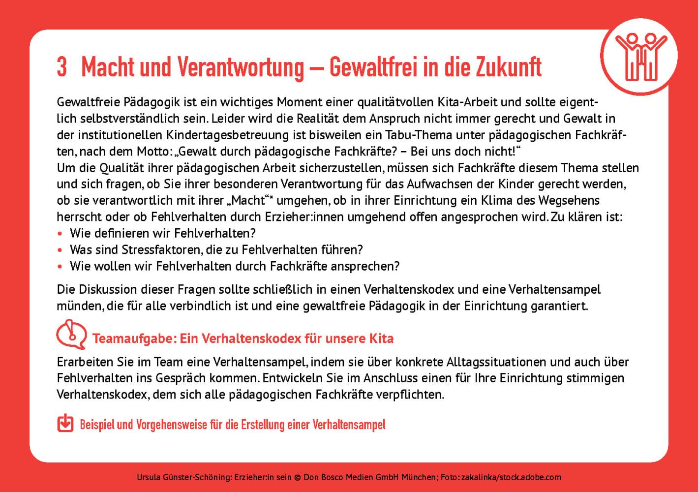 Beispielinhalt (Bild) Erzieher:in sein