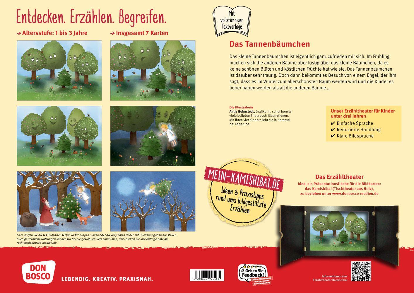 Beispielinhalt (Bild) Das Tannenbäumchen. Kamishibai Bildkartenset