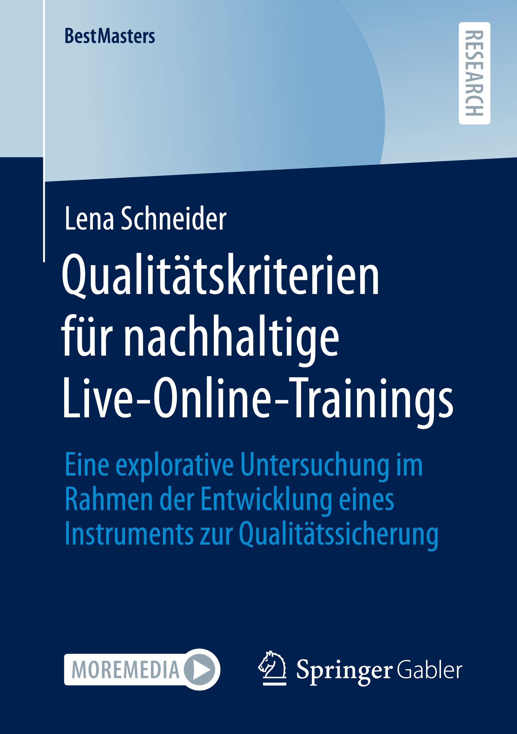 Vorderes Coverbild Qualitätskriterien für nachhaltige Live-Online-Trainings