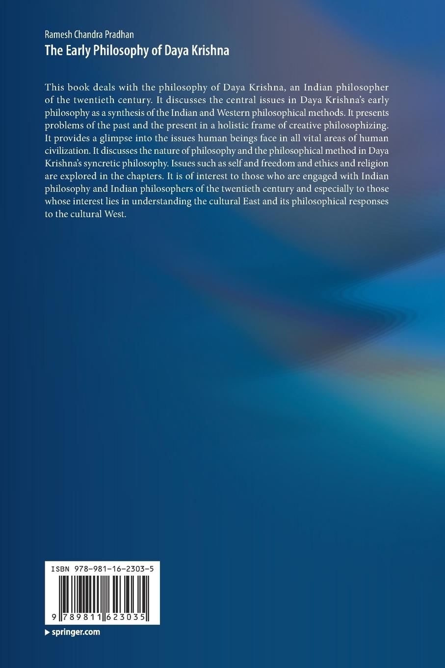Rückseitencover The Early Philosophy of Daya Krishna