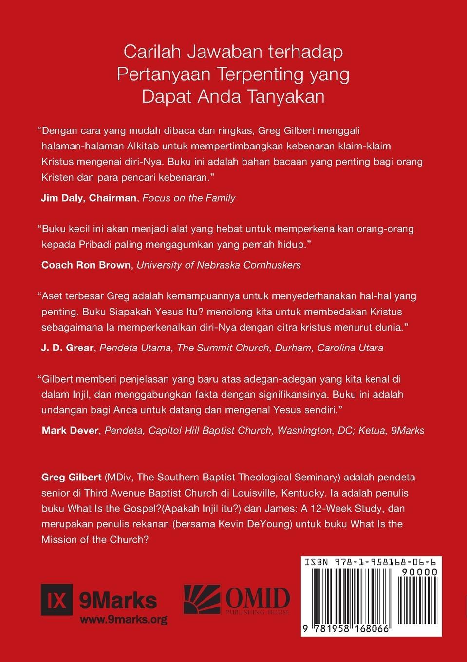 Rückseitencover Who Is Jesus? / Siapakah Yesus Itu?