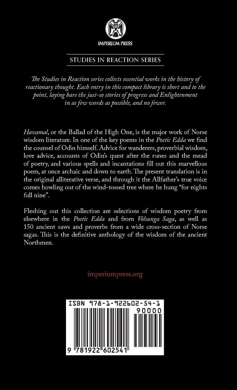 Rückseitencover Havamal and Norse Proverbs