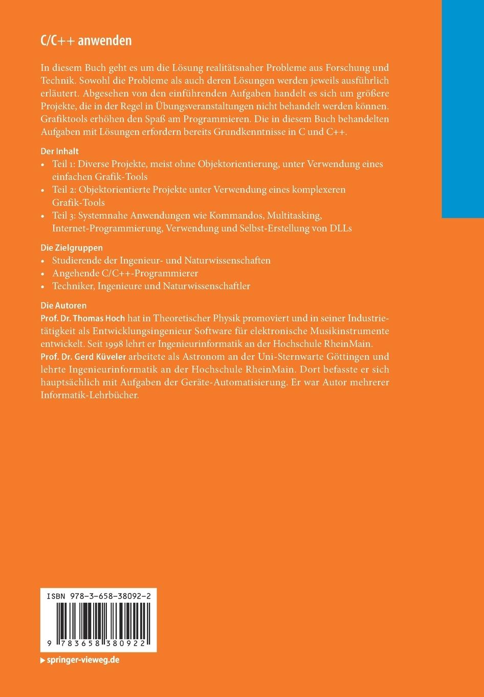 Rückseitencover C/C++ anwenden