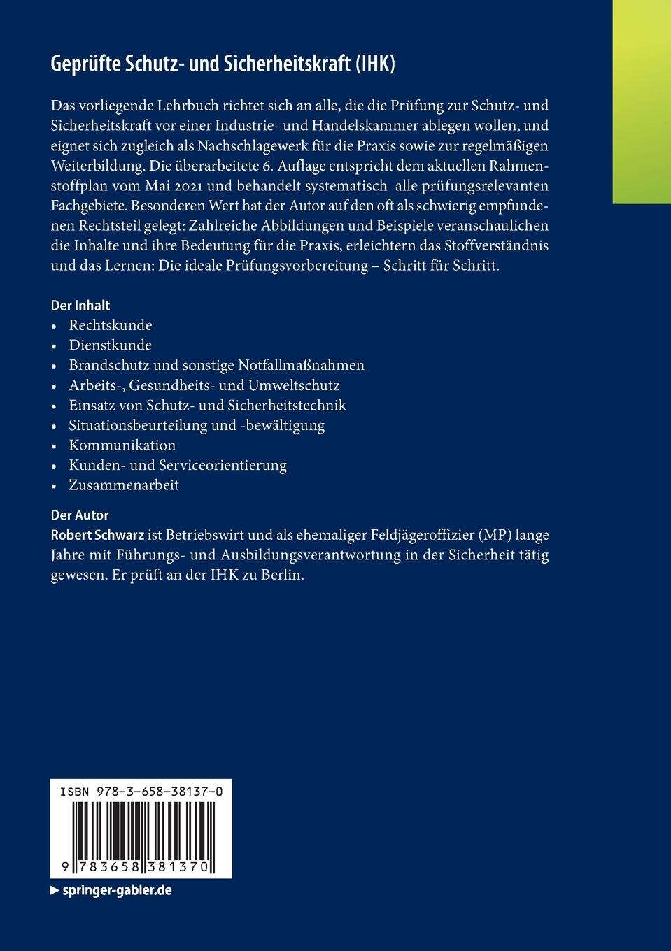 Rückseitencover Geprüfte Schutz- und Sicherheitskraft (IHK)